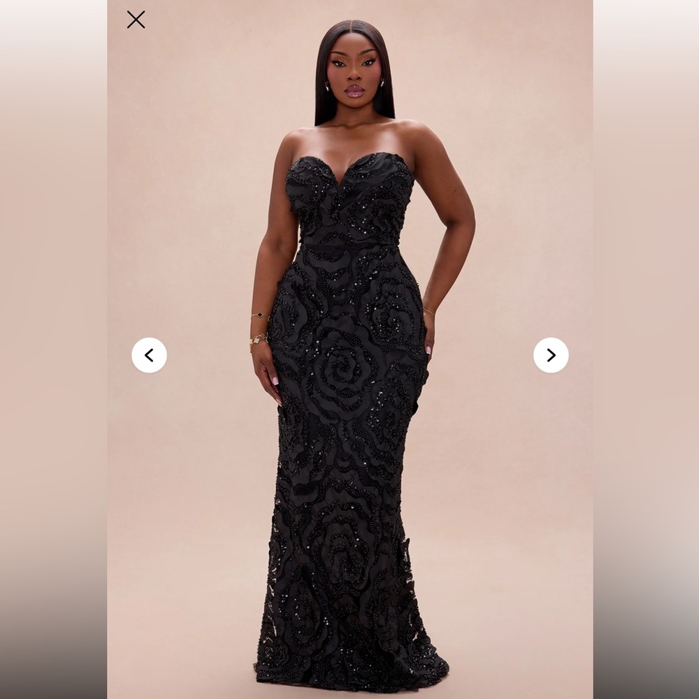 Fashion Nova Black Strapless Maxi Dress - Picture 2 of 6